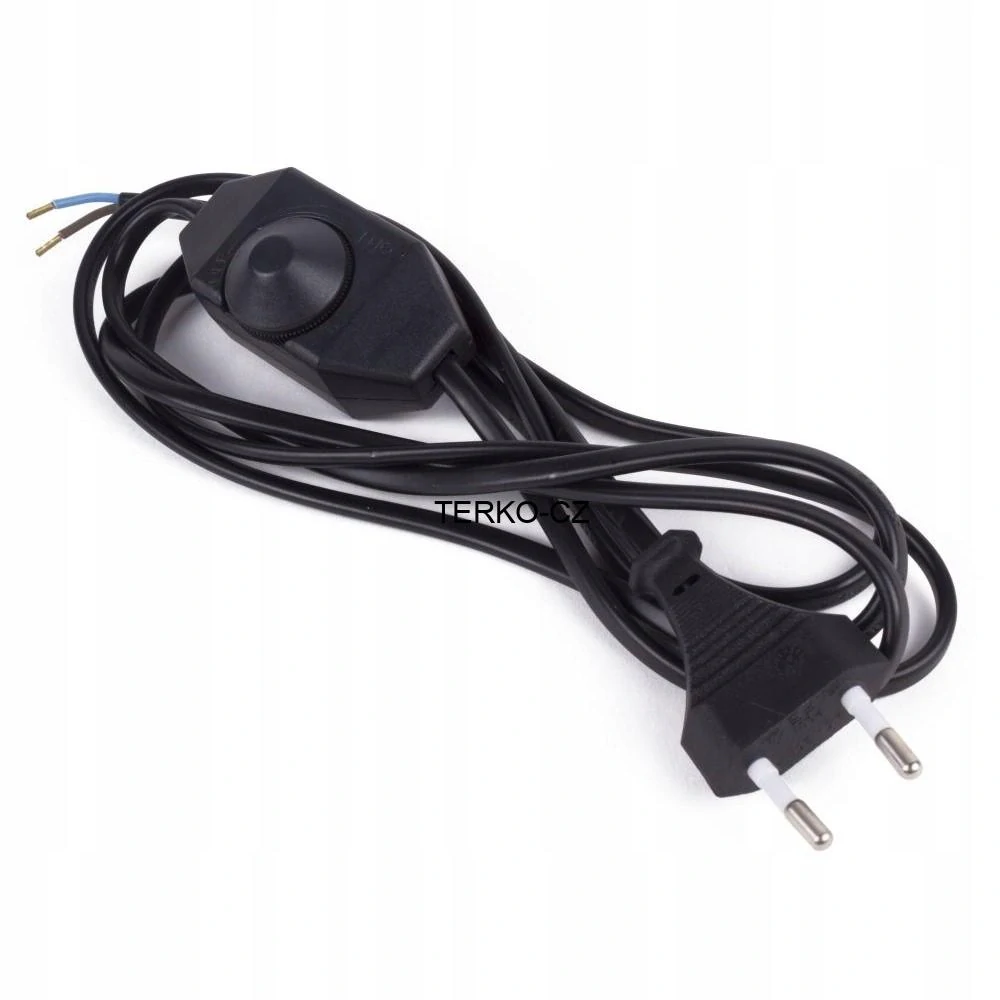 Kabel se stmívačem černý 2 m