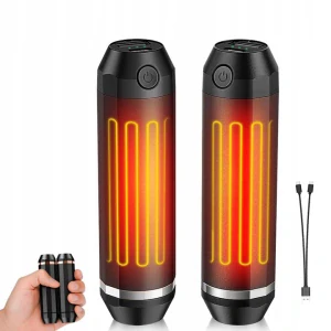 Elektrický kapesní ohřívač rukou - powerbanka 10000 (2x5000) mAh 3 stupně vyhřívání 2-dílná sada černá 228g (2x114g)
