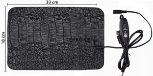 Topná voděodolná podložka 18x33 cm s regulací 5V / 8,5W USB napájení 25-40°C