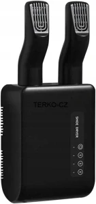 Elektrický černý teplovzdušný nástěnný vysoušeč bot (obuvi) NCRealher s nastavením času ohřevu a diodami - 150W