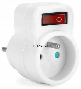 Zásuvkový adaptér s vypínačem