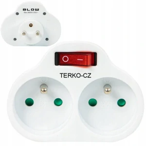 Zýsuvkový  adaptér - rozbočka s vypínačem