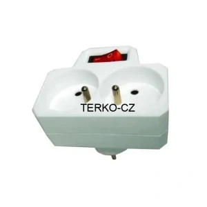 Zýsuvkový  adaptér - rozbočka s vypínačem