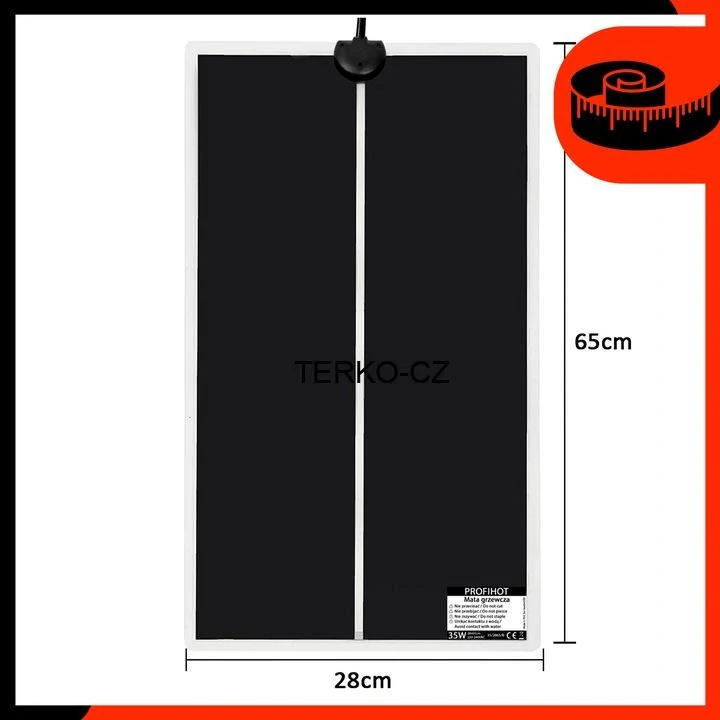 Topná folie 28x65cm s regulací 230V / 35W 