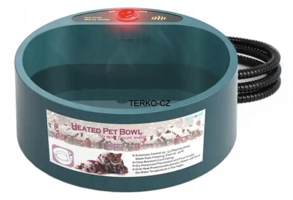 Elektrická vyhřívaná miska pro zvířata 2,2 l., 35W 230V