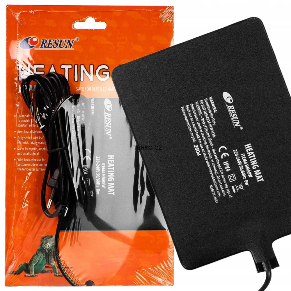 Topná vodotěsná samolepící podložka 10x17cm, 230V / 4W max. 37°C