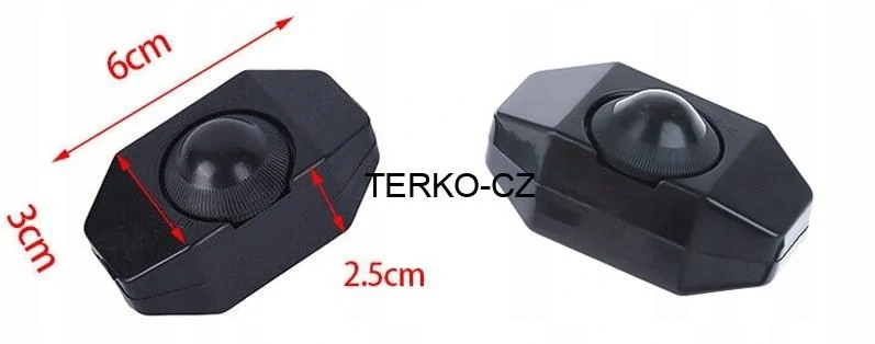 Otočný kabelový stmívač černý, 80W