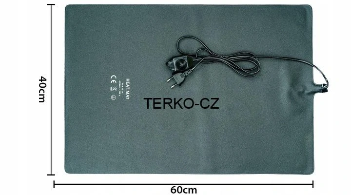 Topná vodotěsná podložka 30x50 cm s regulací  230V / 30W max. 36°C
