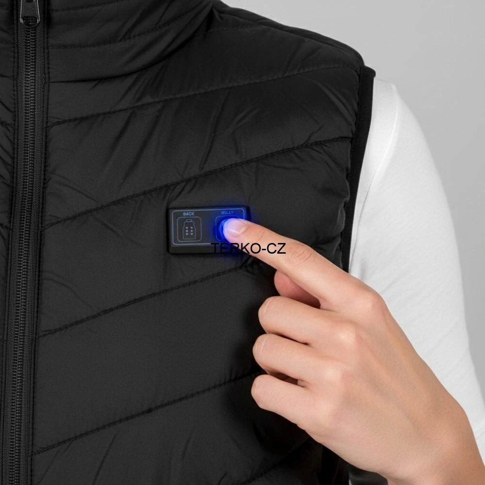 Vyhřívaná unisex vesta na USB černá vel.XL