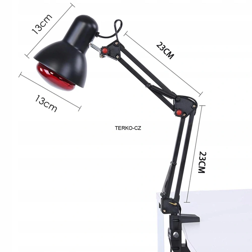 Terapeutická infračervená lampa, 100 W