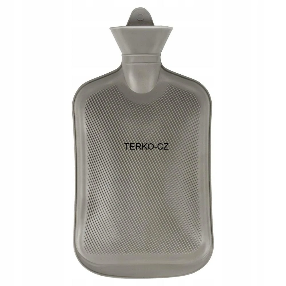 Gumový termofor - ohřívač v plyšovém obalu 2 l.