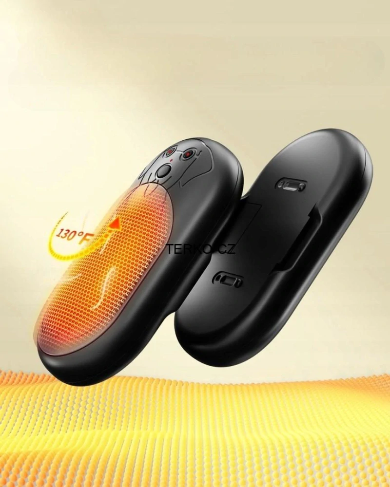 Elektrický kapesní ohřívač rukou - powerbanka 6000 (2x3000) mAh černá 150g