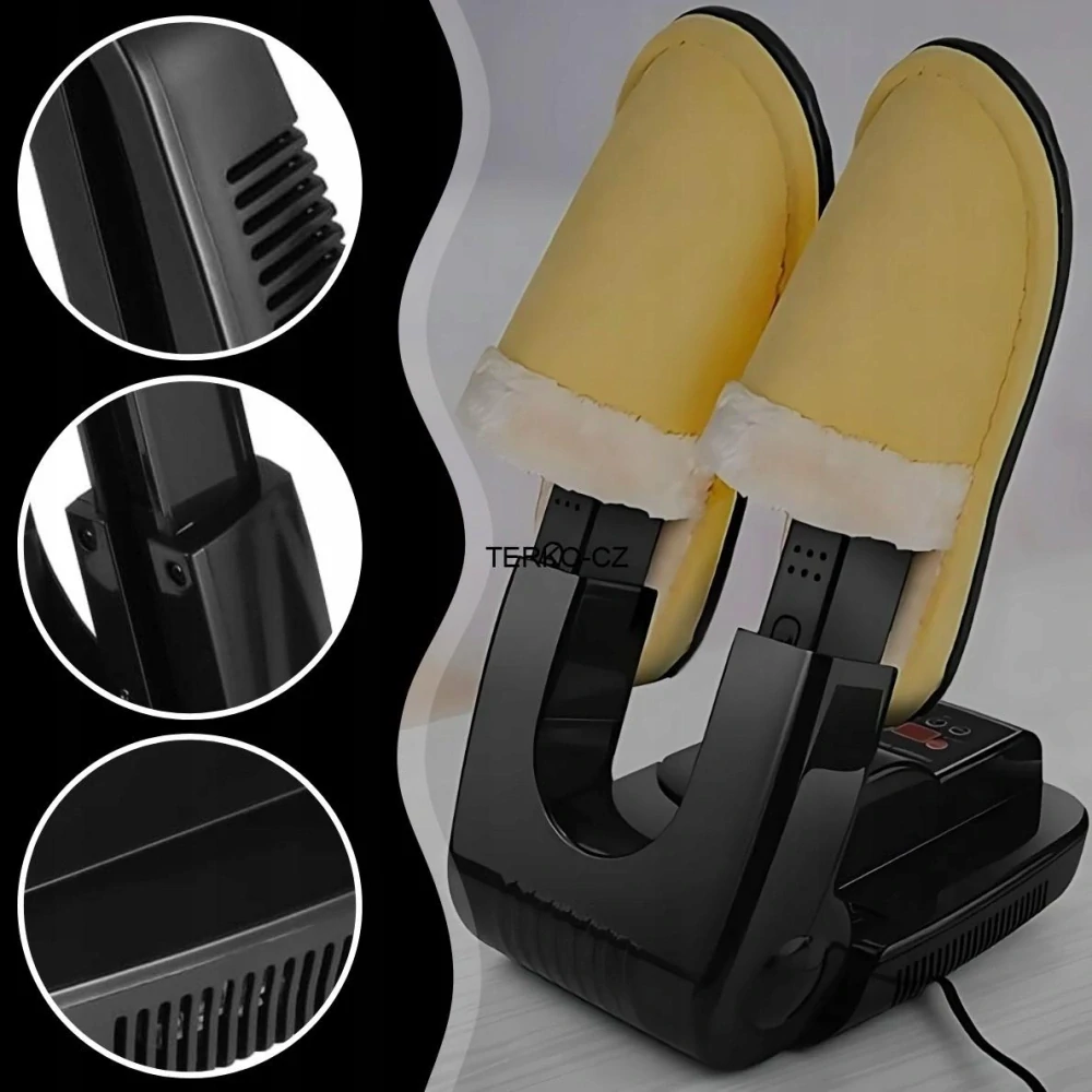 Elektrický teplovzdušný vysoušeč bot a rukavic s ozonovou dezinfekcí, odvlhčovač, pohlcovač pachů - 200W