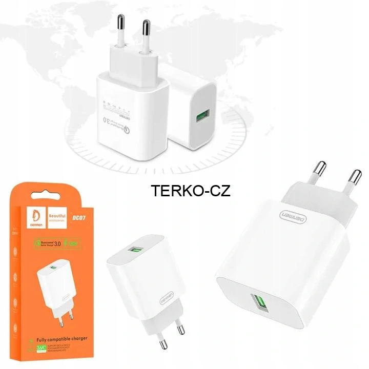 Univerzální síťová nabíječka, napájecí adaptér USB 18W