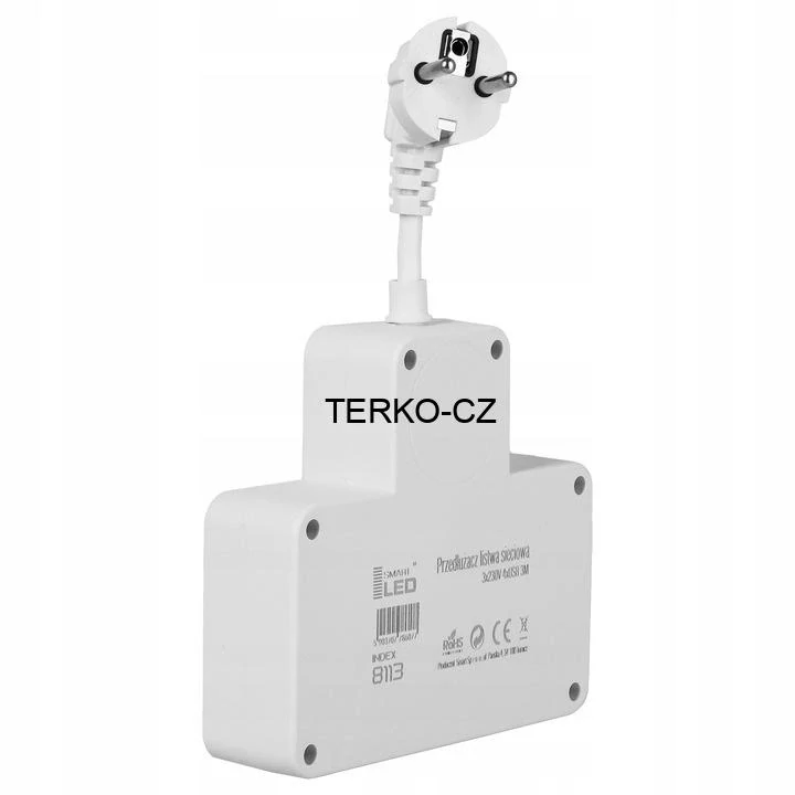 Zásuvkový adaptér - roztrojka USB 230V