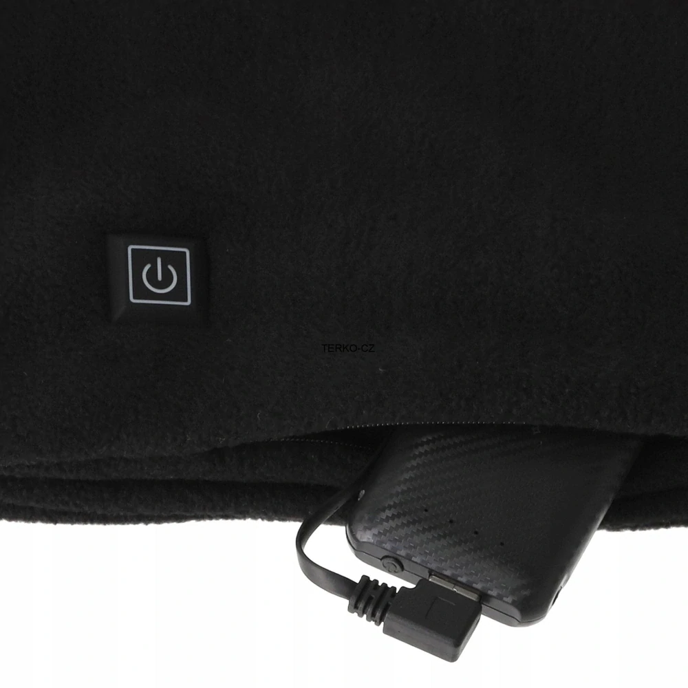 Vyhřívaný elektrický nákrčník černý na USB 