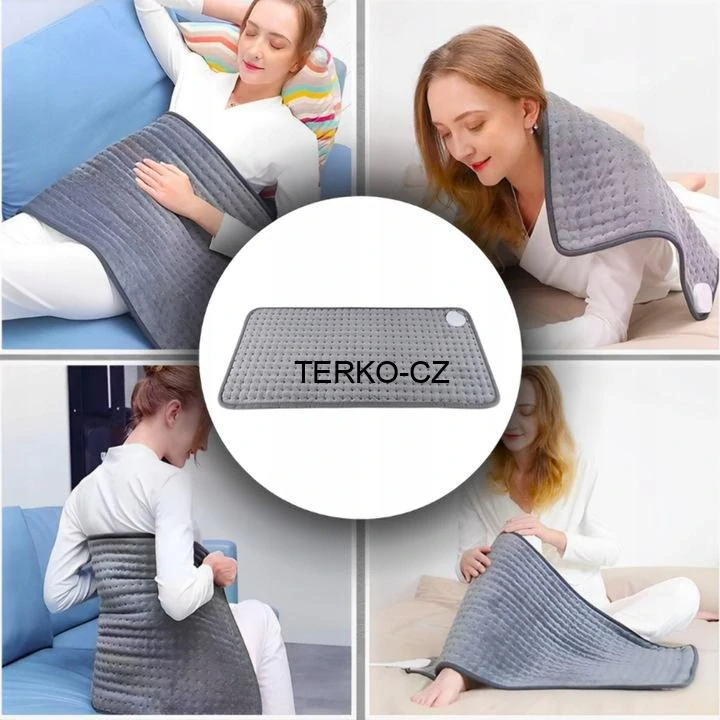 Elektrická vyhřívaná podložka přikrývka 30X60cm 6 úrovní teploty 75W