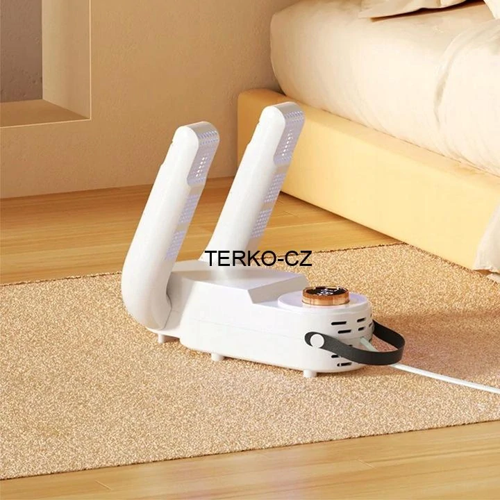 Elektrický teplovzdušný vysoušeč obuvi s časovačem, sušička bot - 150W