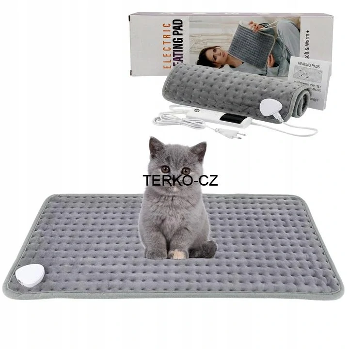 Elektrická vyhřívaná podložka přikrývka 30X60cm 6 úrovní teploty 75W