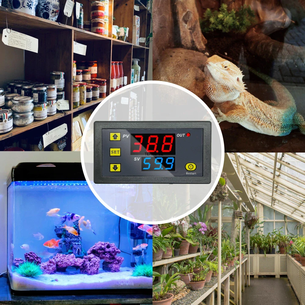 Digitální termostat 12V / 20A - regulátor teploty s externím voděodolným čidlem 95 cm (-50 až 120°C)