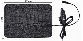 Topná voděodolná podložka 15x22 cm s regulací 5V / 8,5W USB napájení 25-40°C