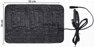 Topná voděodolná podložka 18x33 cm s regulací 5V / 8,5W USB napájení 25-40°C