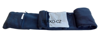 Flísová šála se třemi zahřívacími polštářky z pohanky